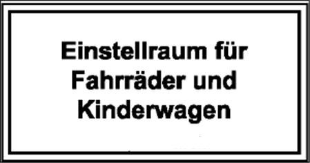 Einstellraum für Fahrräder und Kinderwagen