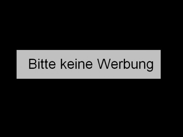 Schild \"Bitte keine Werbung\" silber