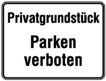 Privatgrundstück Parken verboten