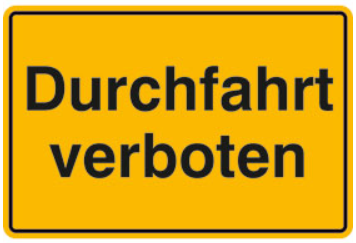 Durchfahrt verboten 30x20cm