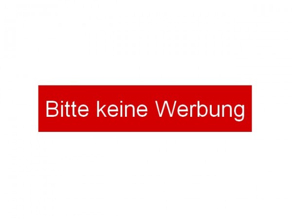 Schild \"Bitte keine Werbung\" rot