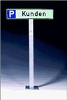 Aufstellpfosten für Parkplatzschild 52 cm x 11cm