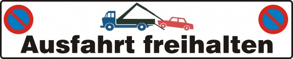 Privatgrundstück: Schild Ausfahrt freihalten