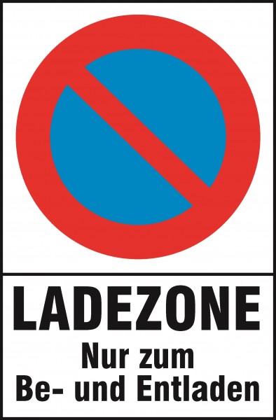Parkplatzschild Ladezone