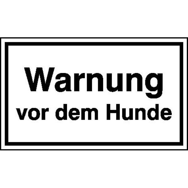 Warnung vor dem Hunde