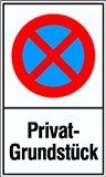 Haltverbotsschild: Privat-Grundstück (15 x 25cm)